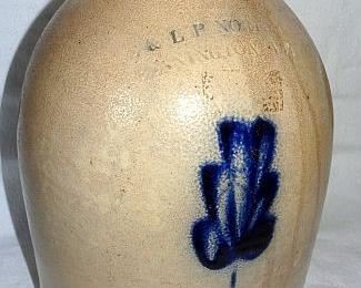 Norton Blue Decorated Stoneware Jug