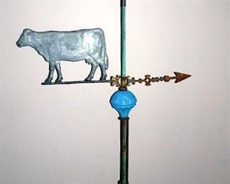 Cow Weathervane Lightning Rod