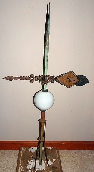 Weathervane Lightning Rod W/ Arrow & Ball