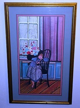 P. Buckley Moss "Pensive Moments" Framed Print, Artist Signed & Numbered