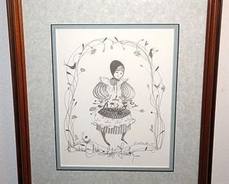 P. Buckley Moss "Pat's Friends" Framed Print