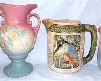 Louwelsa Weller, Hull Art Pottery, Weller King Fisher Pitcher