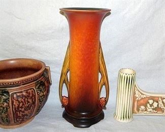 Roseville Pottery Pinecone, Donatello & Florentine