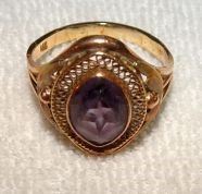14K Amethyst Ring