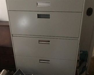 New 5 drawer filing cabinet with shelf and lock 
