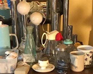 Mid Century Modern chrome lamps