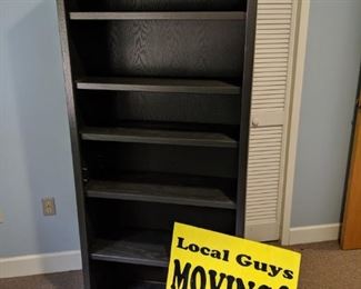 Asking $75. Assembled bookcase in a steel gray color. Very functional!