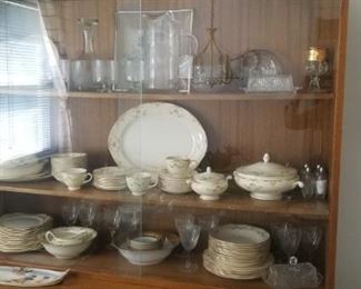 dining room set and china cabinet vintage