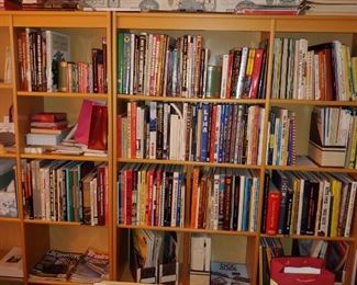 All books and the bookcases are for sale