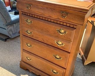 Oak high boy Broyhill dresser