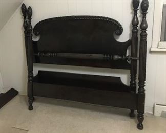 Pineapple Bed & Headboard 1920's? Double Bed