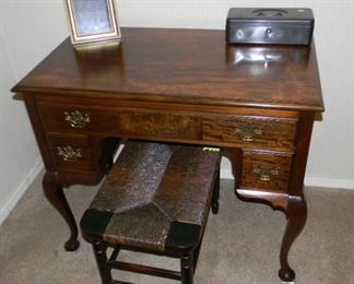 Antique Desk & Bench Seat