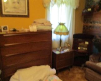 MCM tall dresser & night stand (goes with bedroom set upstairs)