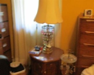 Prism lamp, end table, prism ash tray