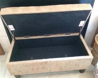 The Storage Ottoman opened