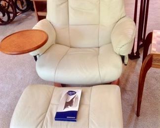  Stressless Leather Recliner & Ottoman