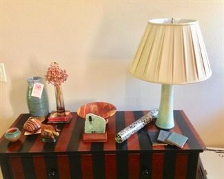 Pottery and Wood Pieces and a Kaleidoscope