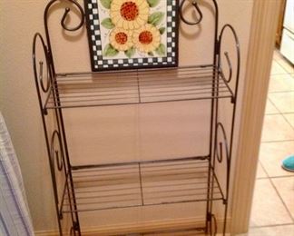 Folding Metal Shelf or Plant Stand
