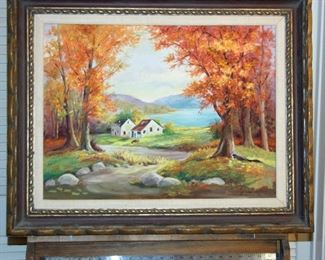Original Framed Oil Painting on Canvas