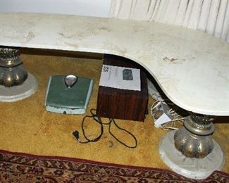 Vintage White Marble Table