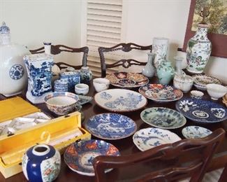 Oriental Porcelain and Scrolls