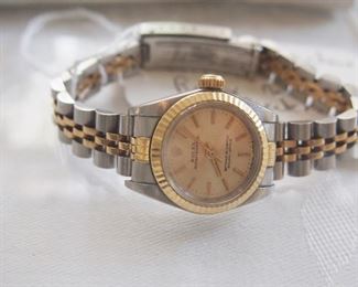 Women's Nice 18K and stainless Oyster Perpetual Rolex Watch