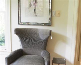 one of 2 fine Contemporary Armchairs, Art, Modern Side table