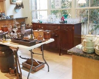 FULL KITCHEN--China, Primitives, Glass, Copper and more