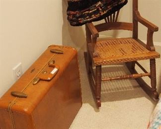 Vintage Luggage and Rockers