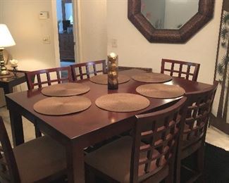 High Top dining Table with 8 chairs