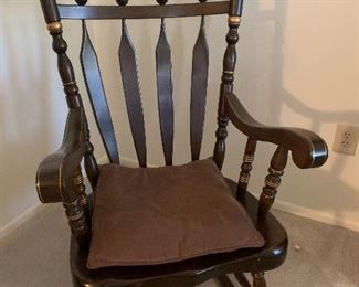 Black and brown rocking chair- very sturdy