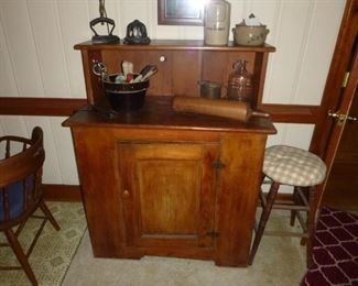 Primitive "half" step back cabinet