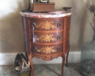 Marble top side table