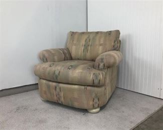 upholstered livingroom chair and ottoman