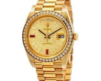 Lot 277 Rolex Presidential Watch with Diamonds