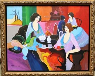 LOT 665Original Tarkay Oil Painting