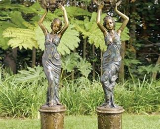 Bronze Lady Lamps
