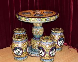 CLOISONNE GARDEN SET
