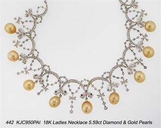 GOLD SOUTHSEA PEARLS DIAMOND