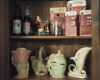 Coke Collectibles, Pepsi, Frosty Root Beer, Hull, McCoy pottery