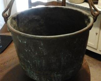 Copper hand made cauldron 