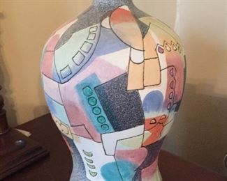 Painted Modern Art Pottery Vase