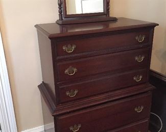 Chest on Chest w/ Vintage Mirror Topper