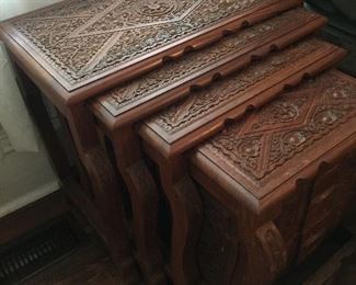 Unique Nesting Asian Table Set