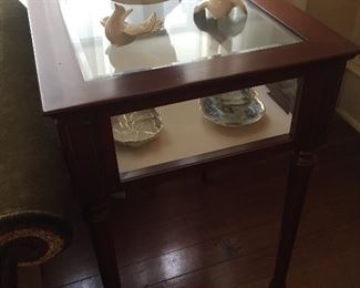 Glass Display End Tables (2)
