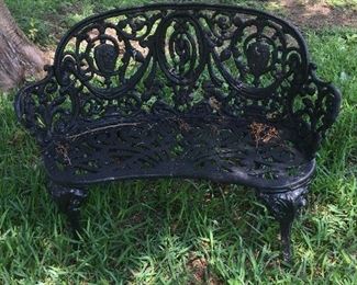 Wrought Iron Garden Bench