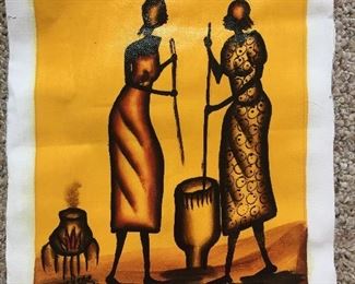 Painted African Inspired Canvas Cloth by Kamato Rose