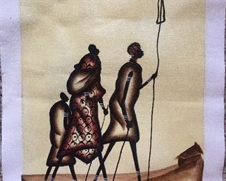 Painted African Inspired Canvas Cloth by Kamato Rose