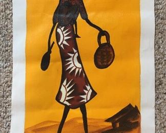 Painted African Inspired Canvas Cloth by Kamato Rose