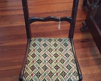 Upholstered Wood Carved Side Chair